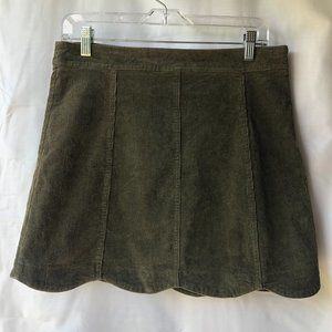 Altar'd State, skirt, L, cotton/spandex-stretch, corduroy, army green color, EUC